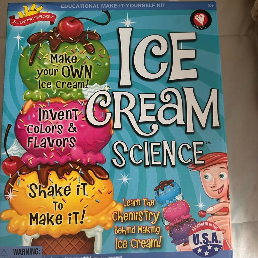 Kids Science Kit: making ice cream